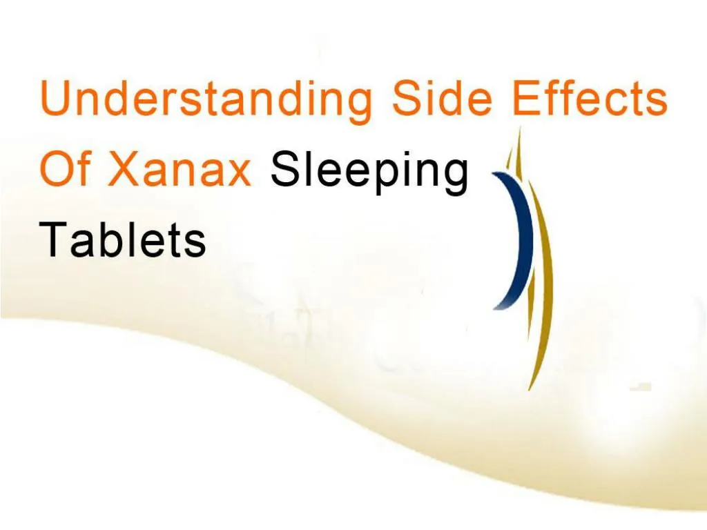 presentation of xanax