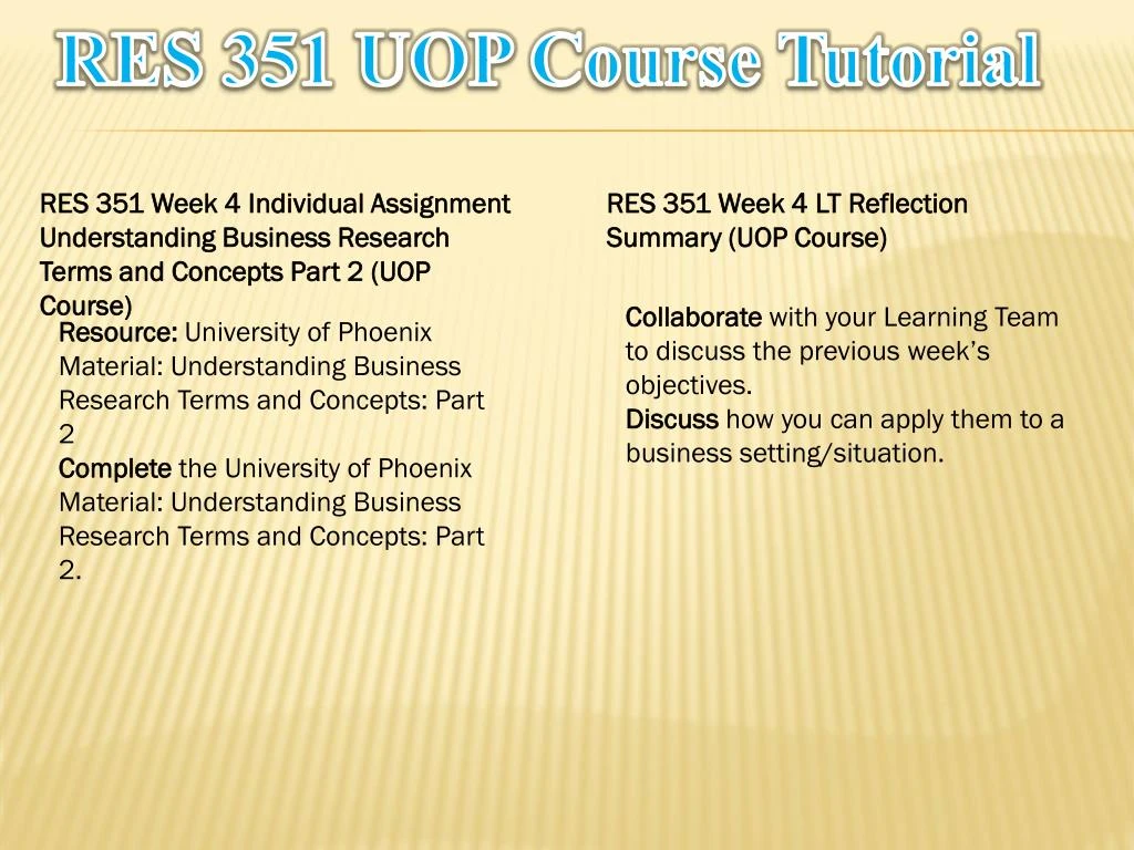 res 351 understanding business research terms and concepts part 1 University of phoenix material res 351 understanding business research terms and concepts: part 3 determine which level of measurement- nominal. res 351 understanding business research terms and concepts part 1 University of phoenix material res 351 understanding business research terms and concepts: part 3 determine which level of measurement- nominal.
