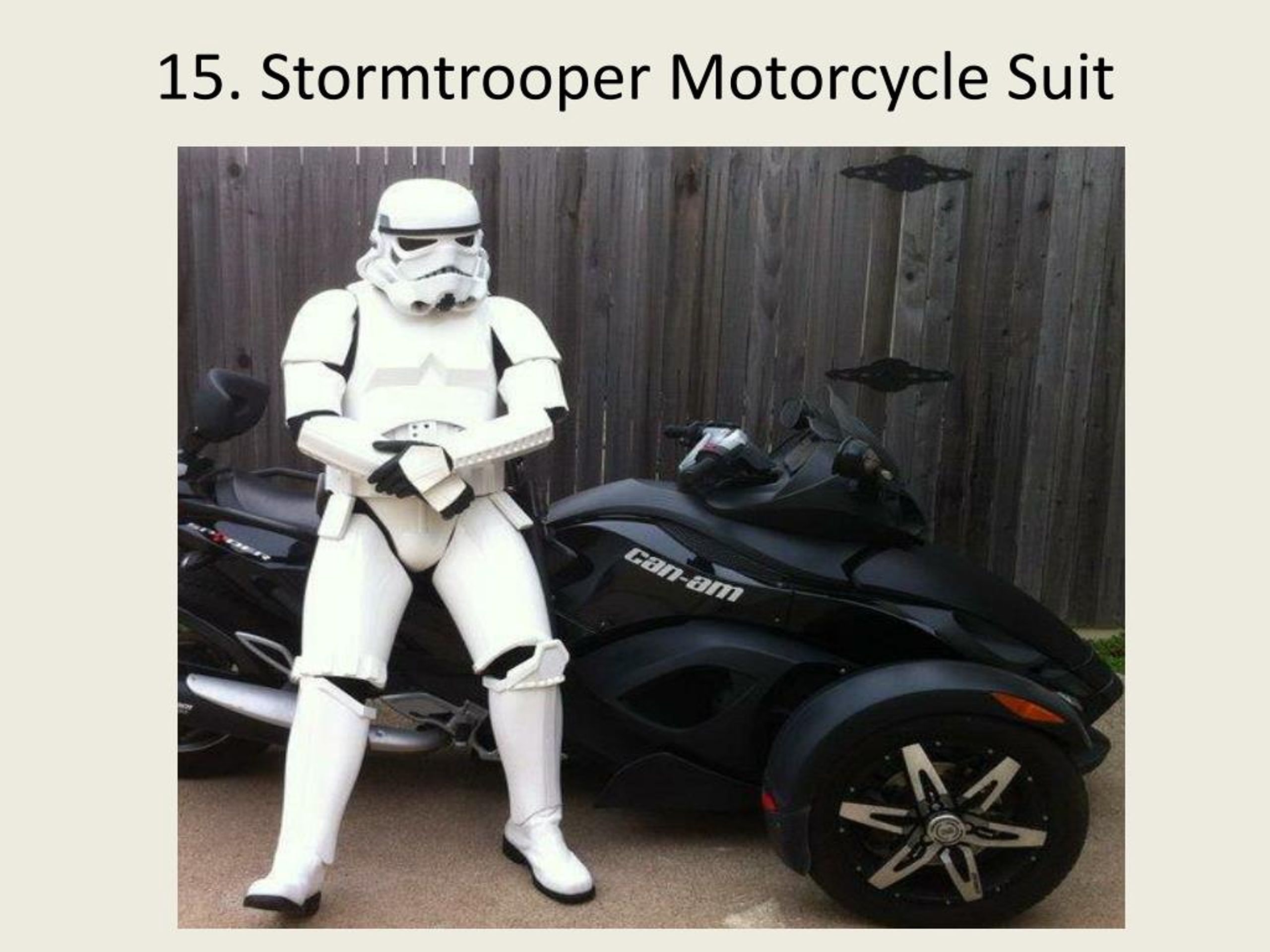 stormtrooper motorcycle suit