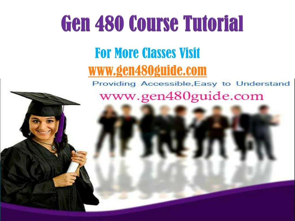 gen 480 course tutorial n.