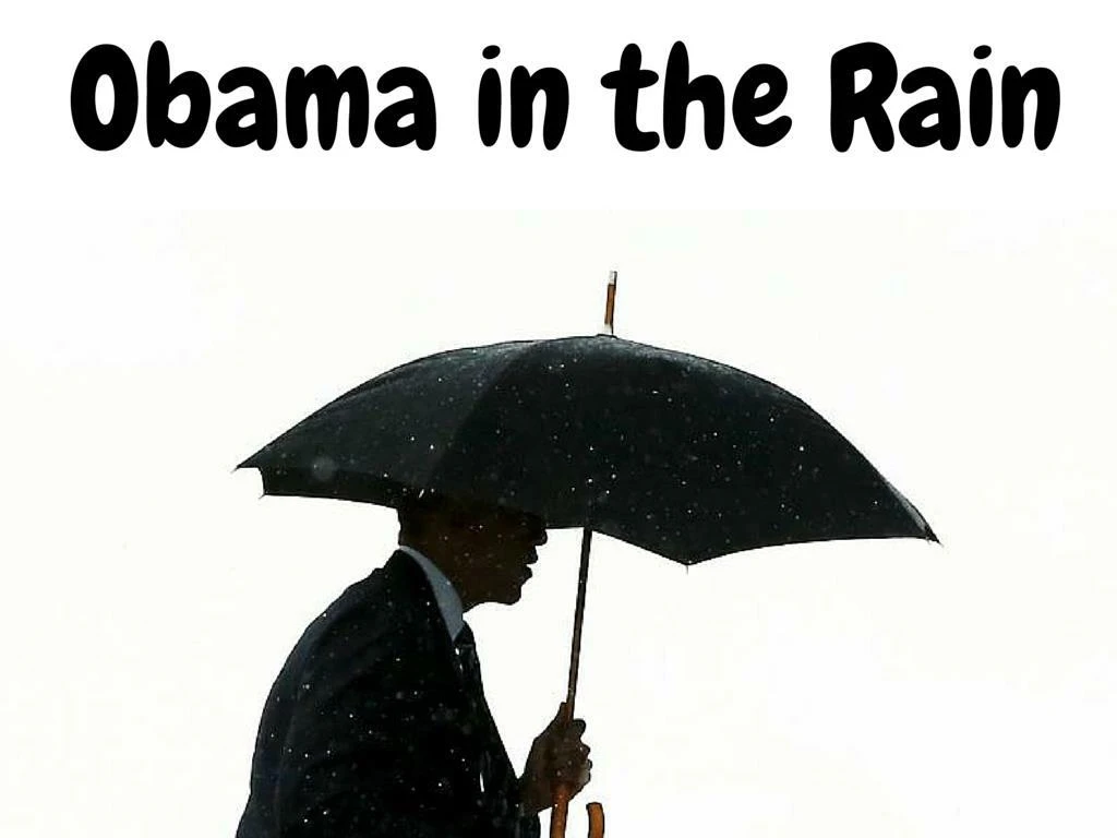 obama in the rain n.