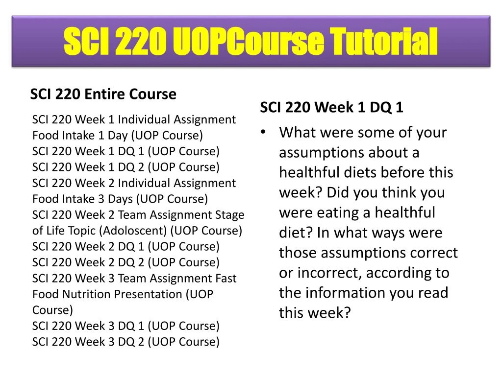 food intake sci 220 Sci 220 week 1 individual assignment health and nutrition worksheet complete the university of phoenix material: nutrition and health worksheet sci 220 week 2 individual assignment food intake – 3 days resources: wileyplus®, and iprofile enter your food intake for 3 full days in iprofile by following the wileyplus® iprofile instructions. food intake sci 220 Sci 220 week 1 individual assignment health and nutrition worksheet complete the university of phoenix material: nutrition and health worksheet sci 220 week 2 individual assignment food intake – 3 days resources: wileyplus®, and iprofile enter your food intake for 3 full days in iprofile by following the wileyplus® iprofile instructions.