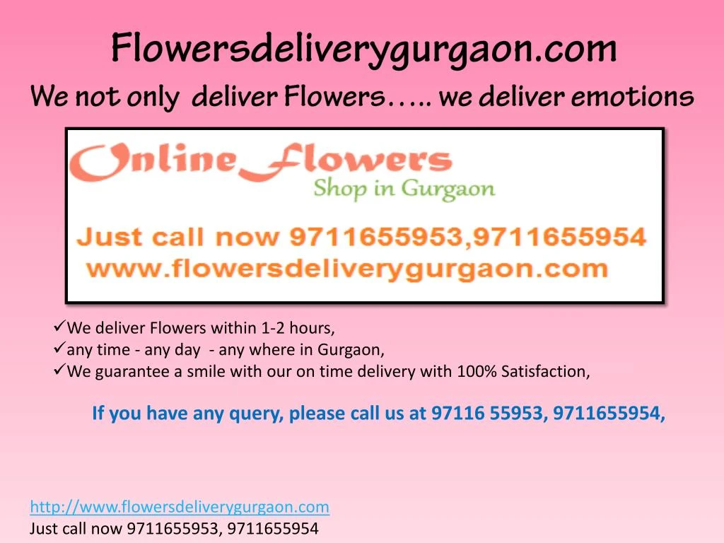 PPT Flowers Delivery Gurgaon PowerPoint Presentation, free download