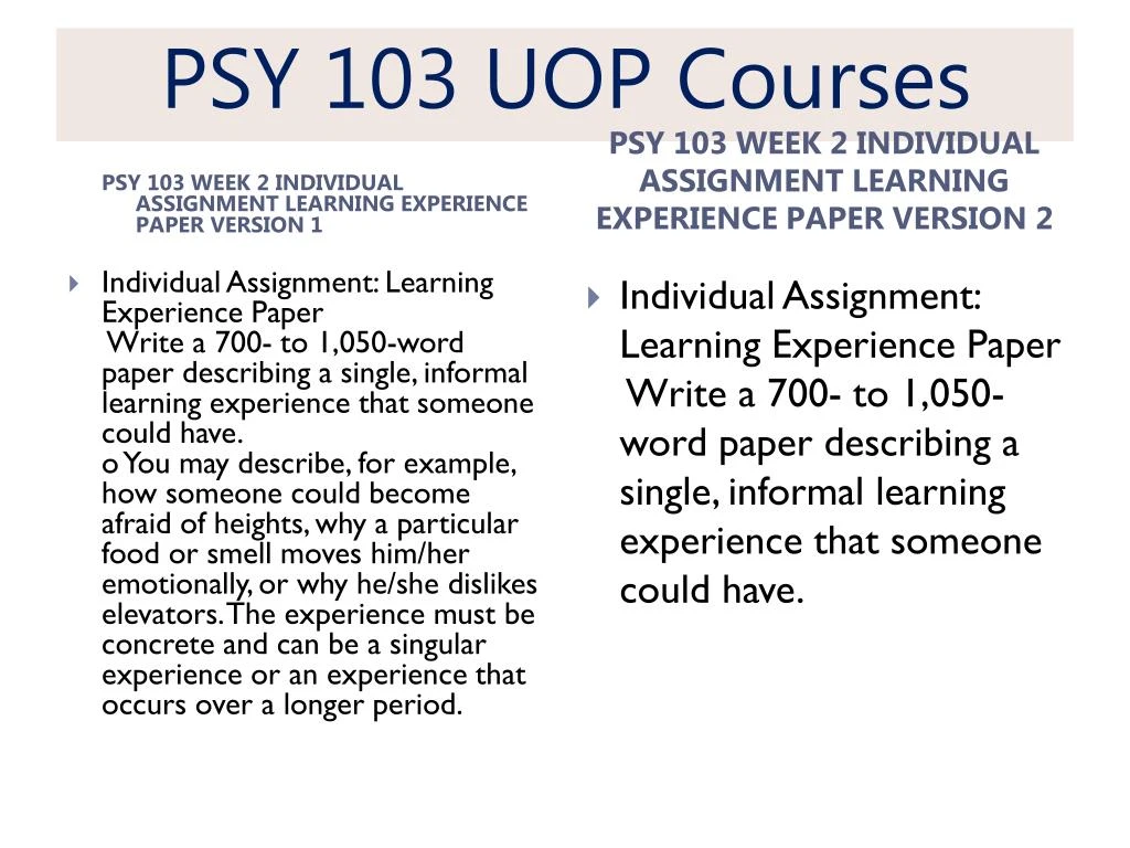 write a 700 to 1 050 word paper describing a single informal learning experience that someone could write a 700 to 1 050 word paper describing a single informal learning experience that someone could