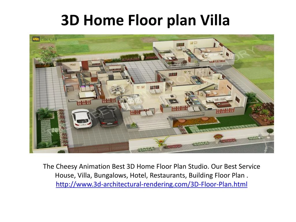 Ppt 3d Home Floor Plan Hotel Villa Hotel Powerpoint