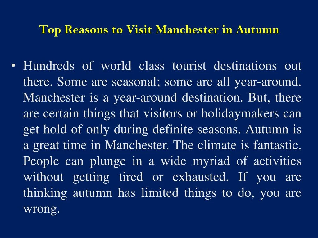top reasons to visit manchester in autumn n.
