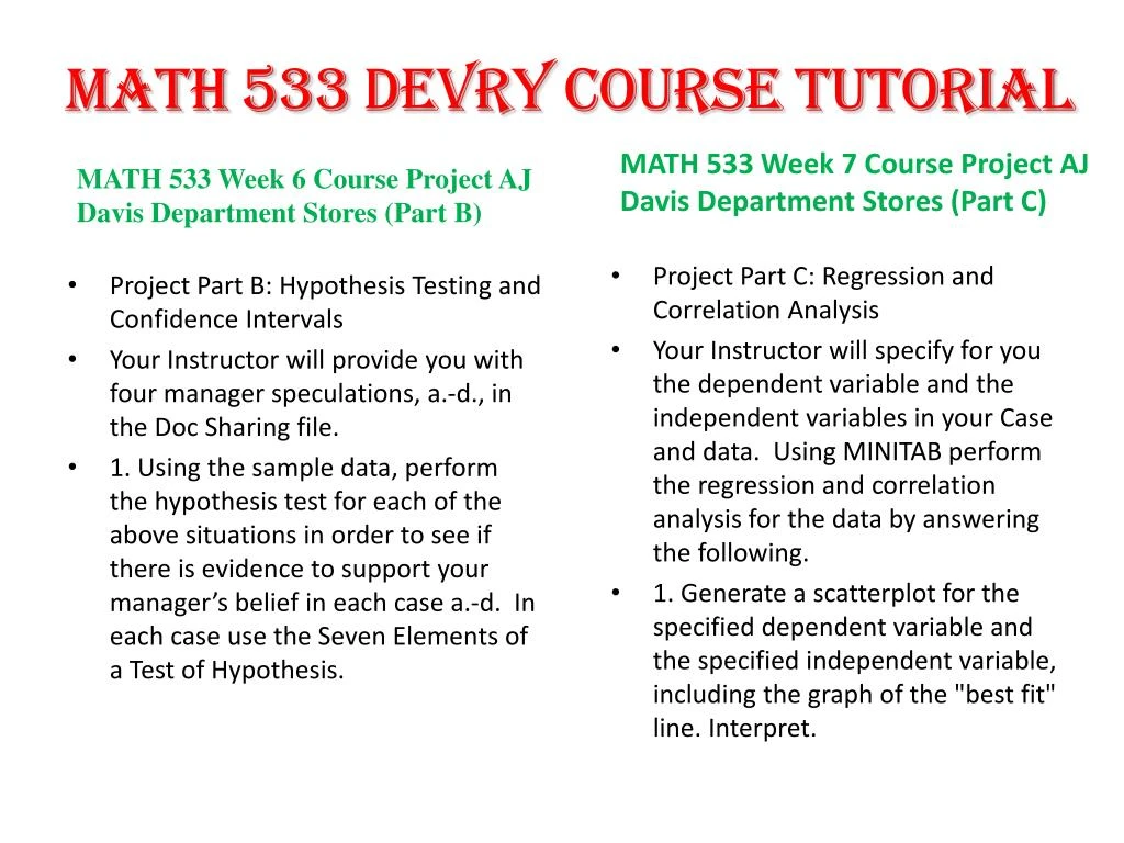 math 533 course project part b Snaptutorial is a online tutorial store we provides math 533 week 6 course project part b hypothesis testing and confidence intervals (salescall project. math 533 course project part b Snaptutorial is a online tutorial store we provides math 533 week 6 course project part b hypothesis testing and confidence intervals (salescall project.