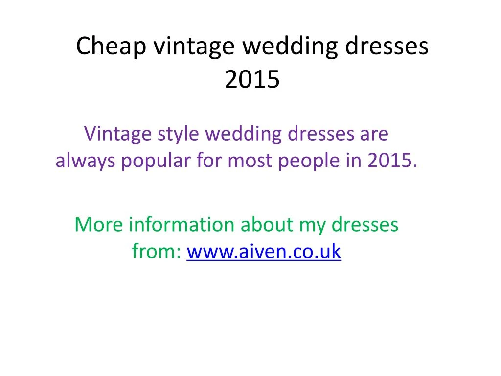 cheap vintage wedding dresses 2015 n.