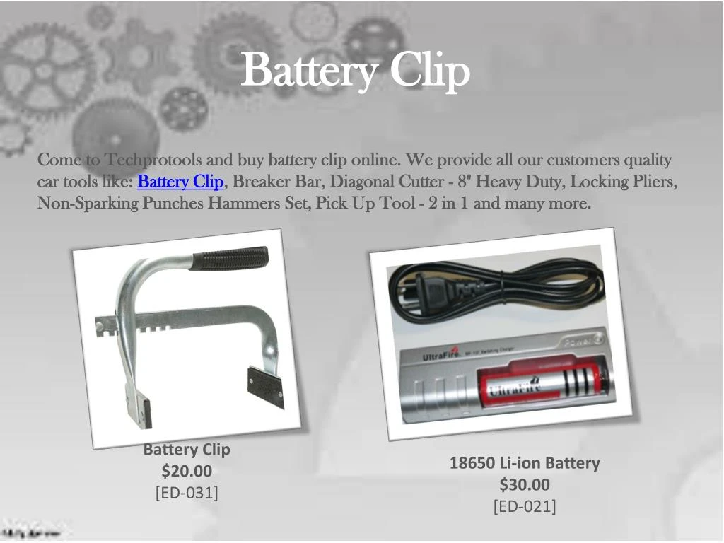 Ppt Battery Clip Point Presentation Id 7178637 Battery Clip