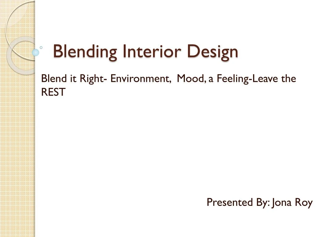 blending interior design n.