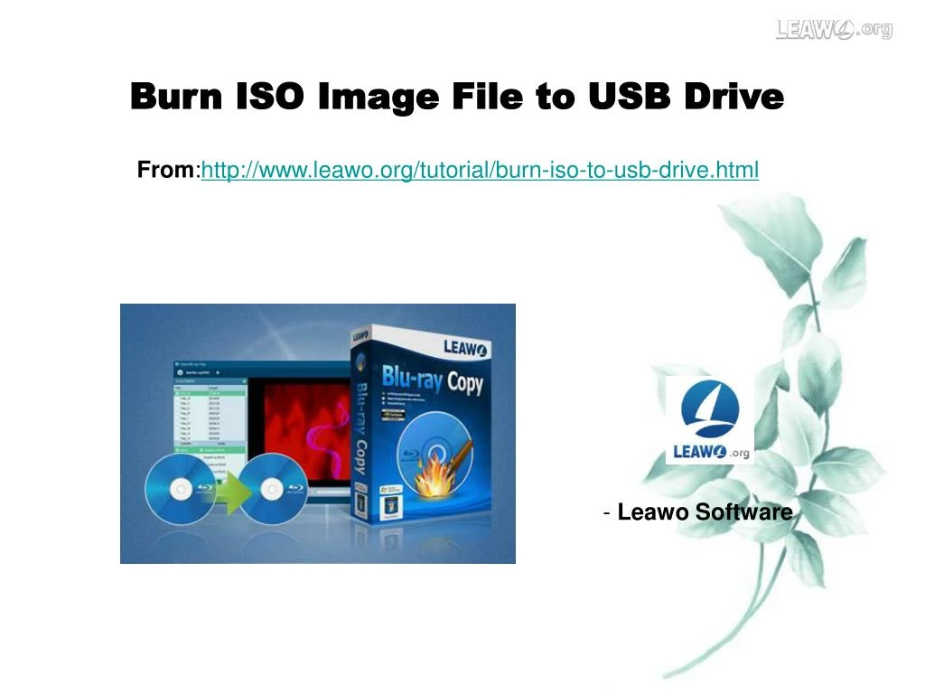 free burn iso image to usb software