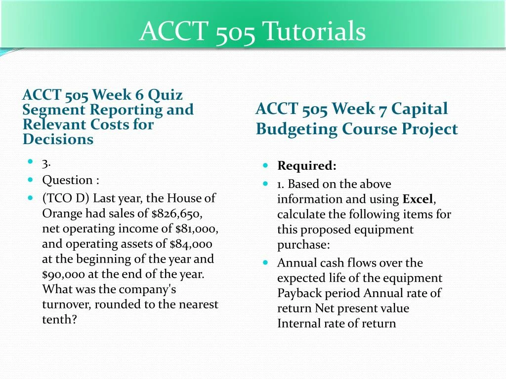 acct 505 quiz acct 505 quiz