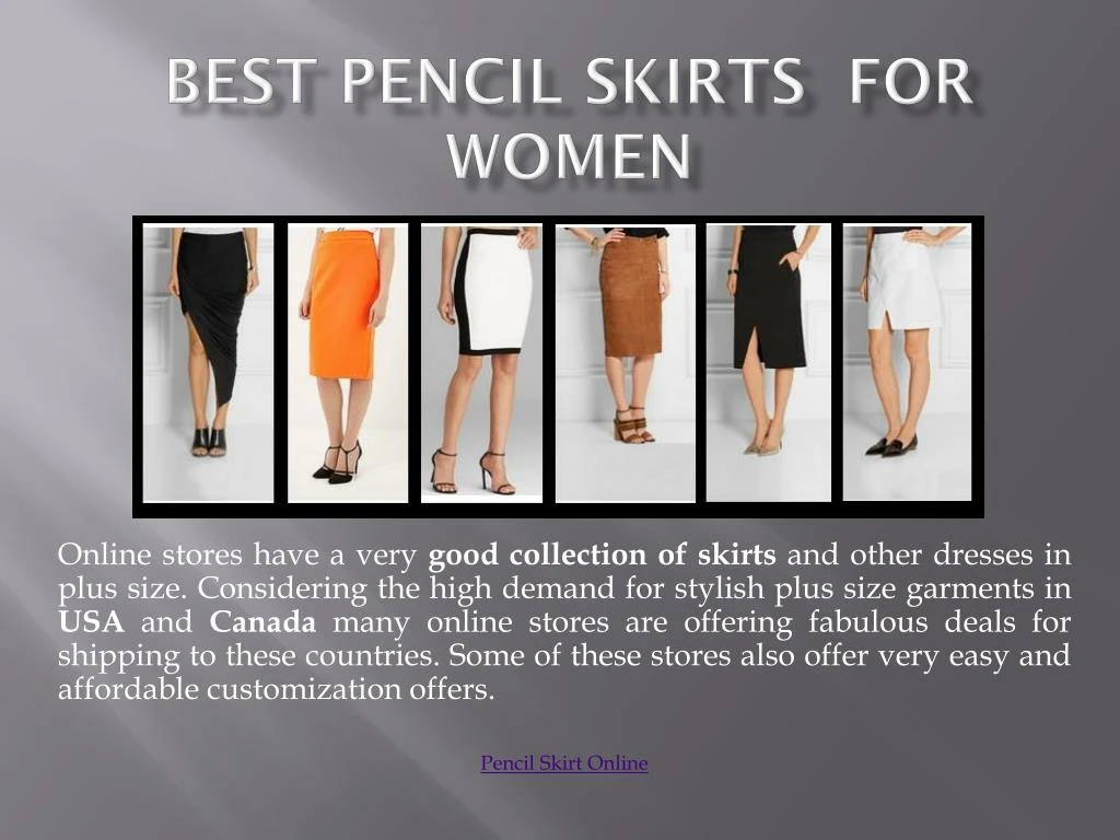 PPT - Women's Pencil Skirts Online PowerPoint Presentation - ID:7180030