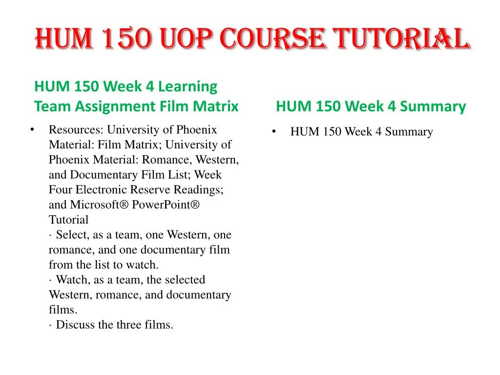 hum 150 week 2 hum 150 week 2