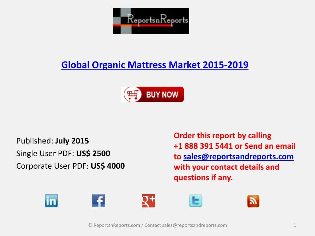 global organic mattress market 2015 2019 n.