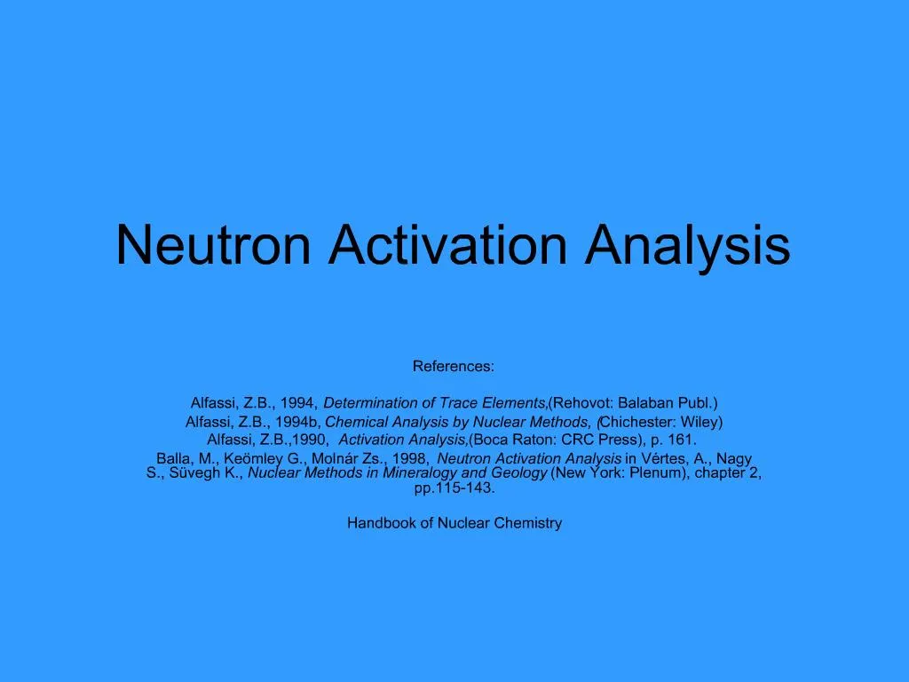 neutron activation analysis vs petrography