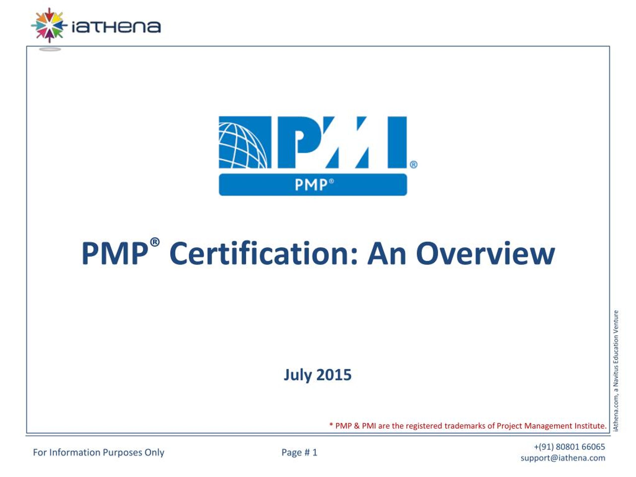 PPT - PMP Certification - An Overview PowerPoint Presentation, Free ...