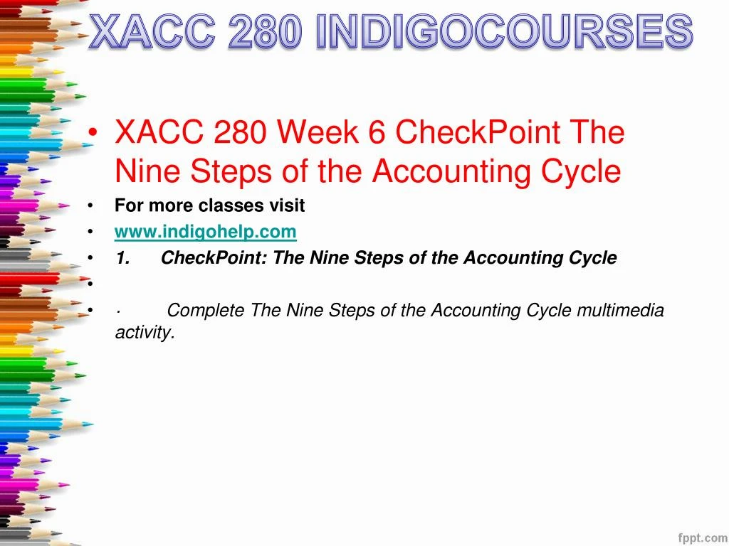xacc 291 week 7 checkpoint xacc 291 week 7 checkpoint