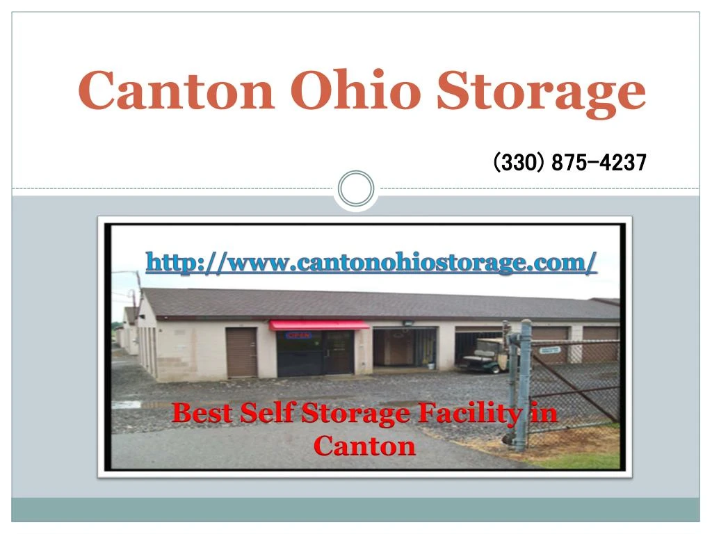 PPT Self Storage Facility Canton OHIO PowerPoint Presentation, free