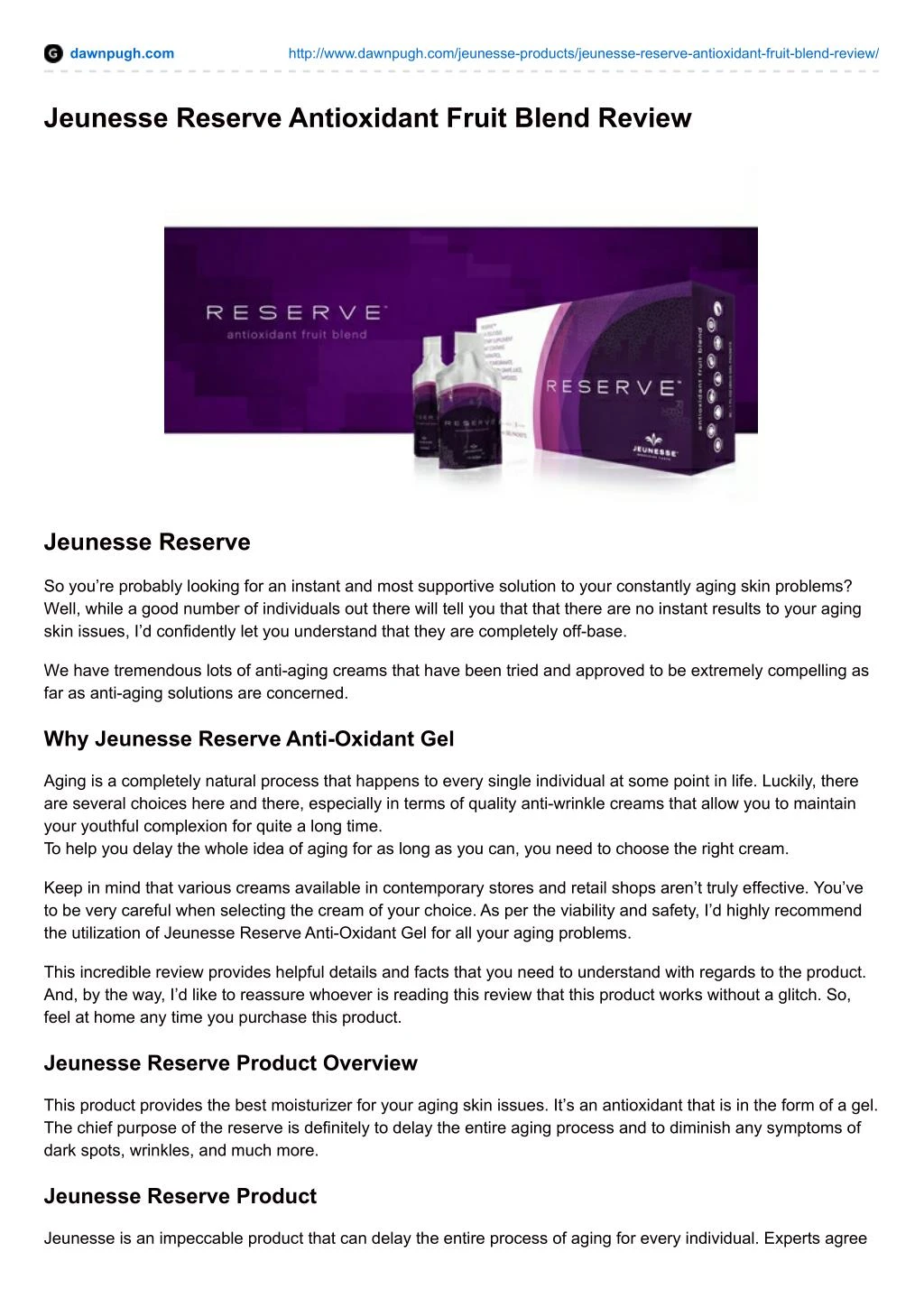 PPT Jeunesse Reserve Antioxidant Fruit PowerPoint Presentation, free