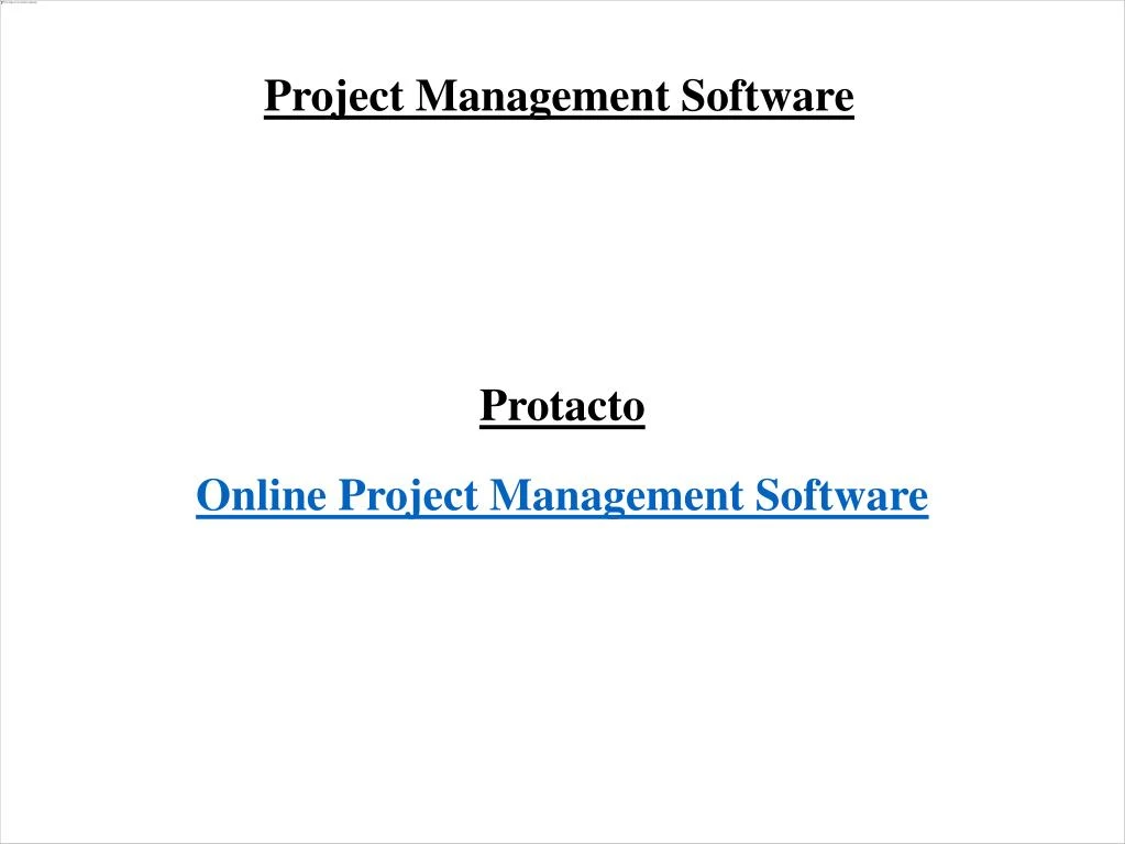 project management software n.