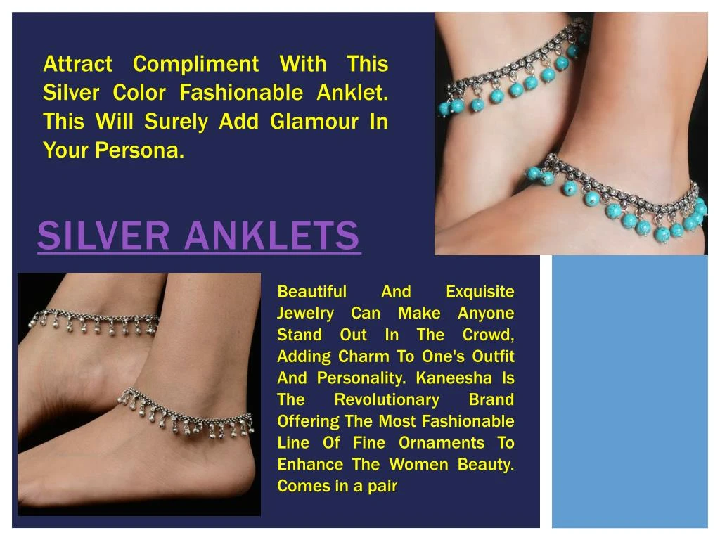 silver anklets n.