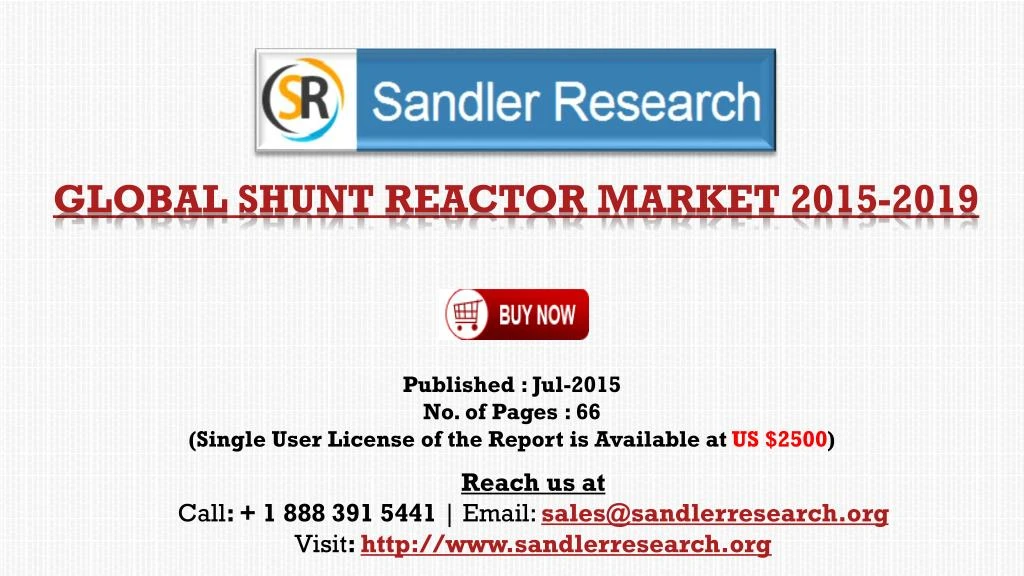 global shunt reactor market 2015 2019 n.