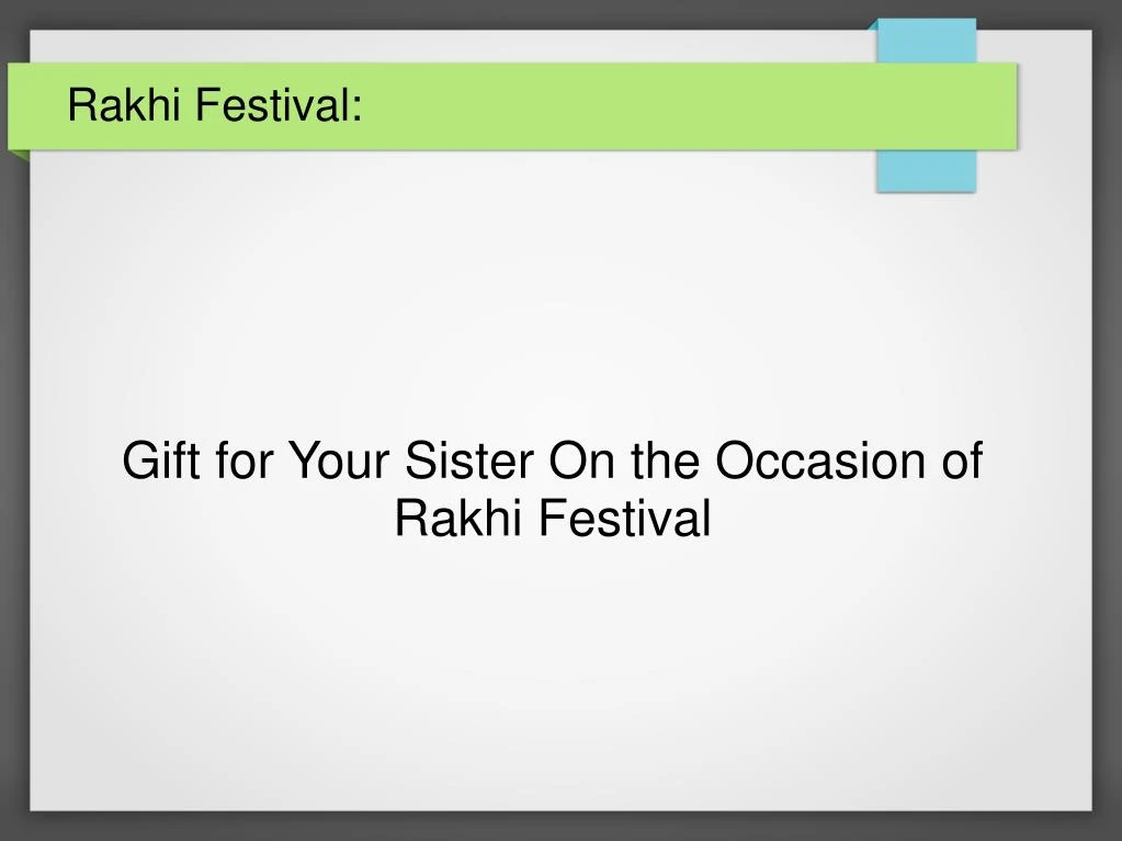 gift for your sister on the occasion of rakhi festival n.