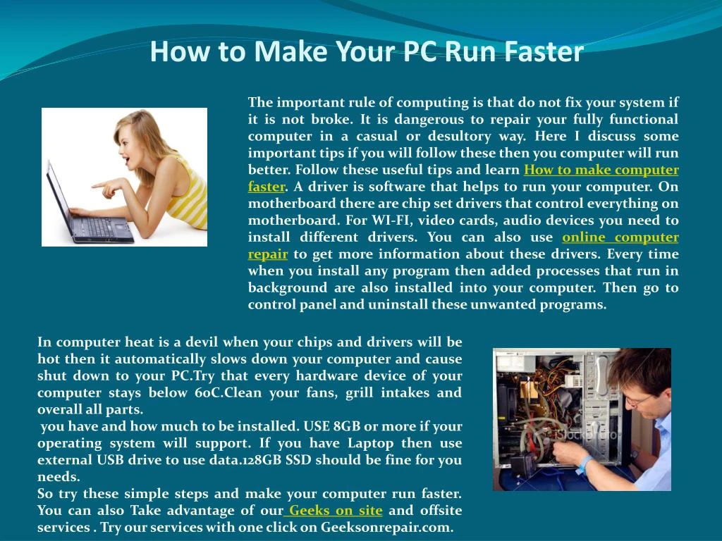 how to make a computer program run faster how to make a computer program run faster