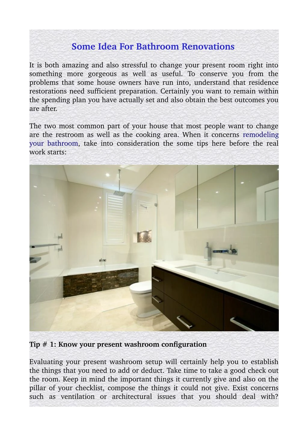 PPT - Some Idea For Bathroom Renovations PowerPoint Presentation, free ...