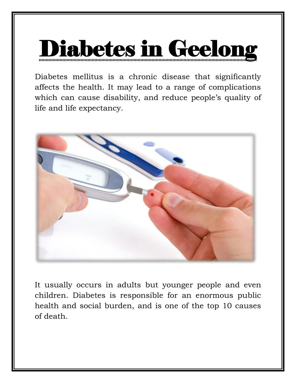PPT Diabetes Education in Geelong PowerPoint Presentation, free