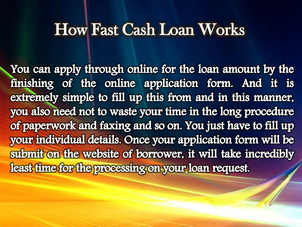 PPT - Fast Cash Loan: Trusted Source Of Cash To Defeat Financial Crisis ...