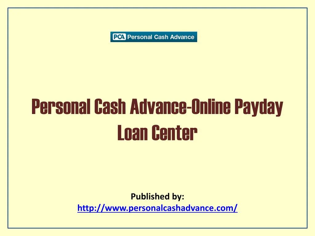 PPT Personal Cash Payday Loan Center PowerPoint