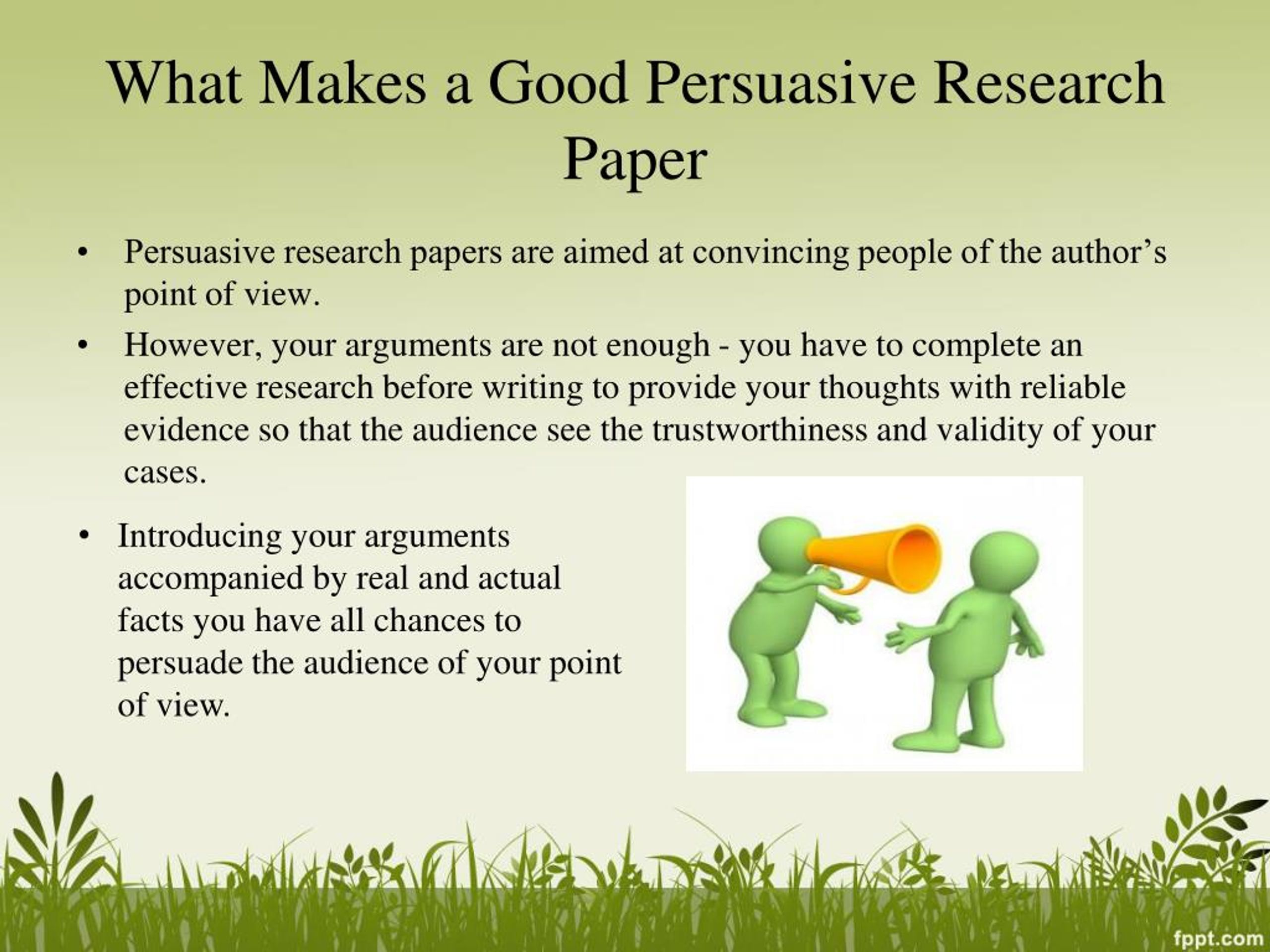 good persuasive research paper topics