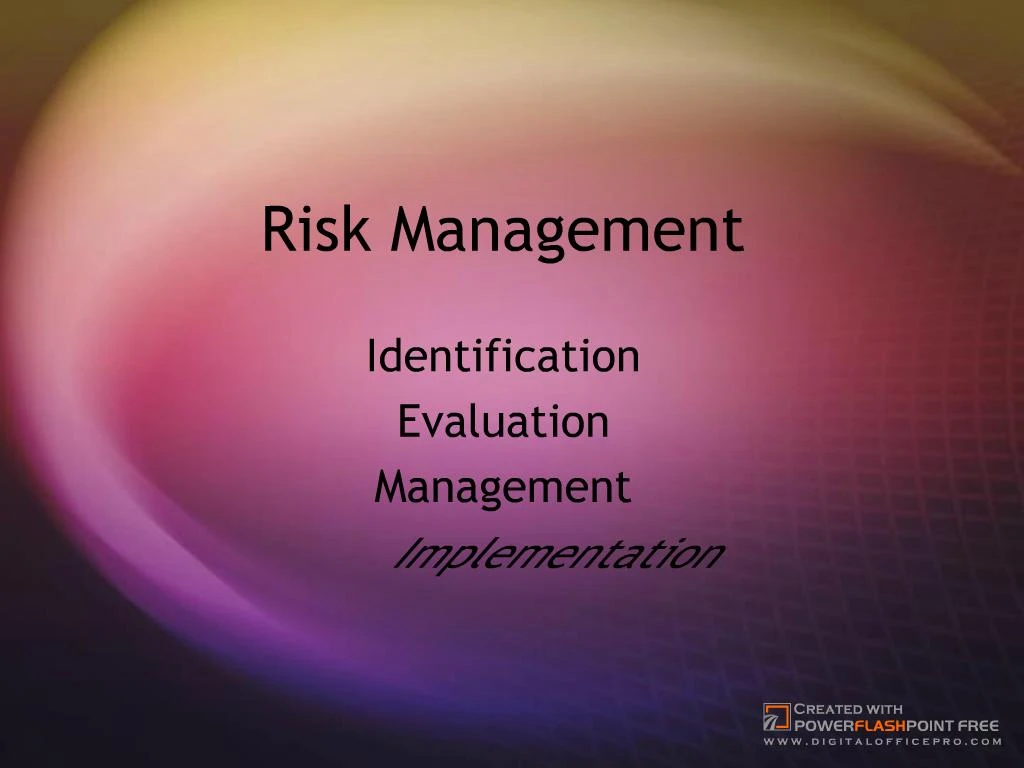 Ppt - Risk Management Powerpoint Presentation, Free Download - Id:71902