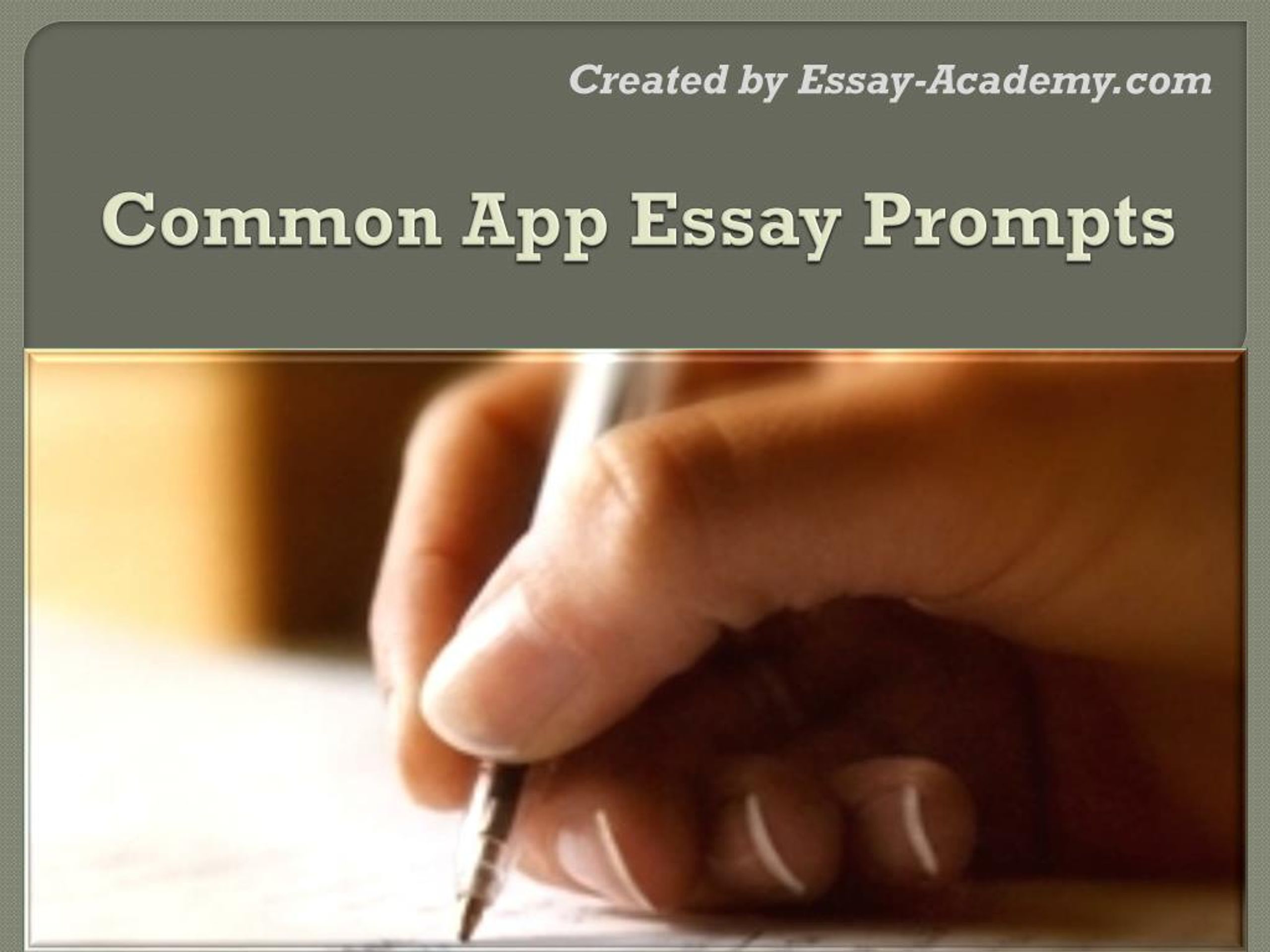 PPT Common App Essay Prompts PowerPoint Presentation, free download