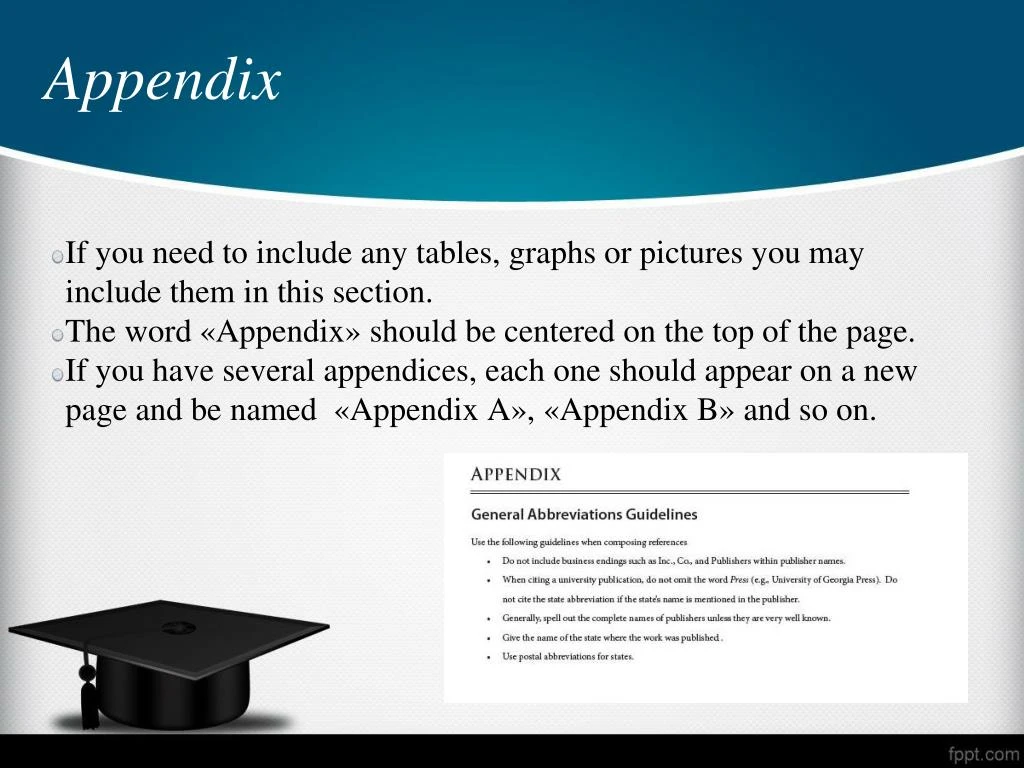 sample powerpoint presentation with appendix