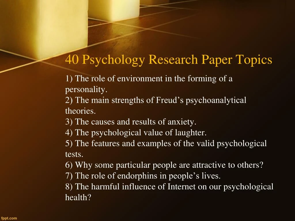 PPT Psychology Research Paper Topics PowerPoint Presentation ID7190278