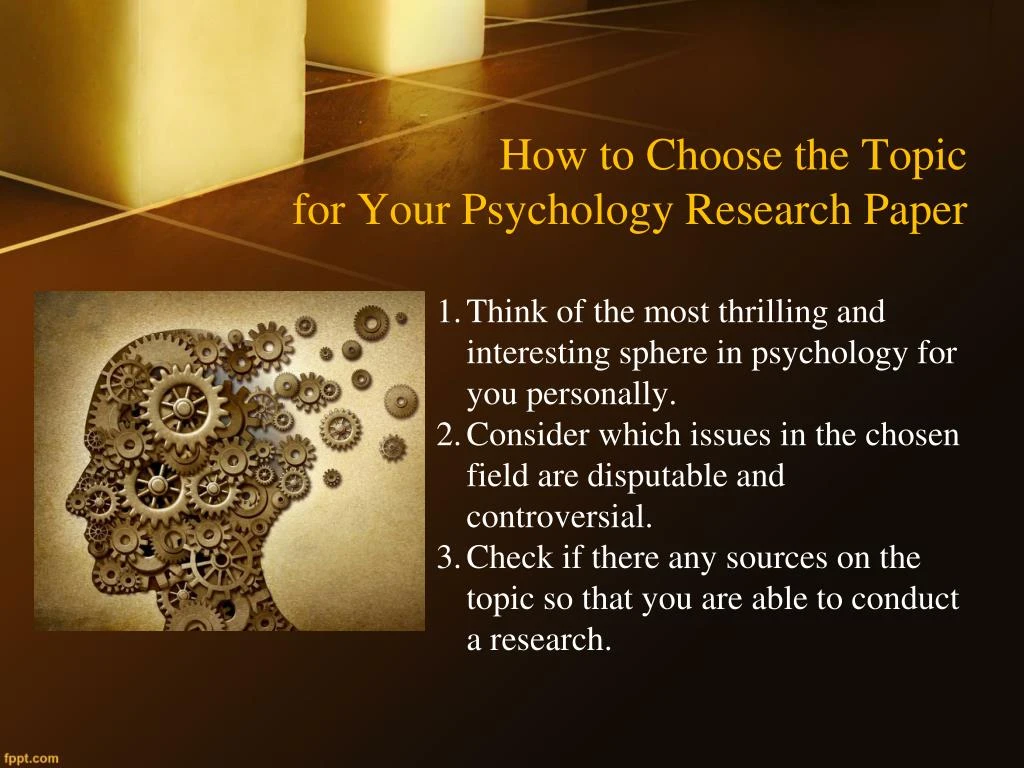 choosing a research topic in psychology