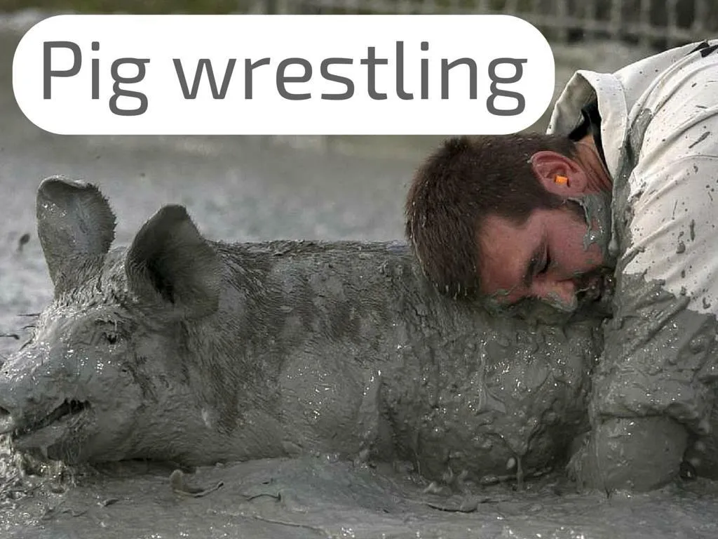 pig wrestling n.
