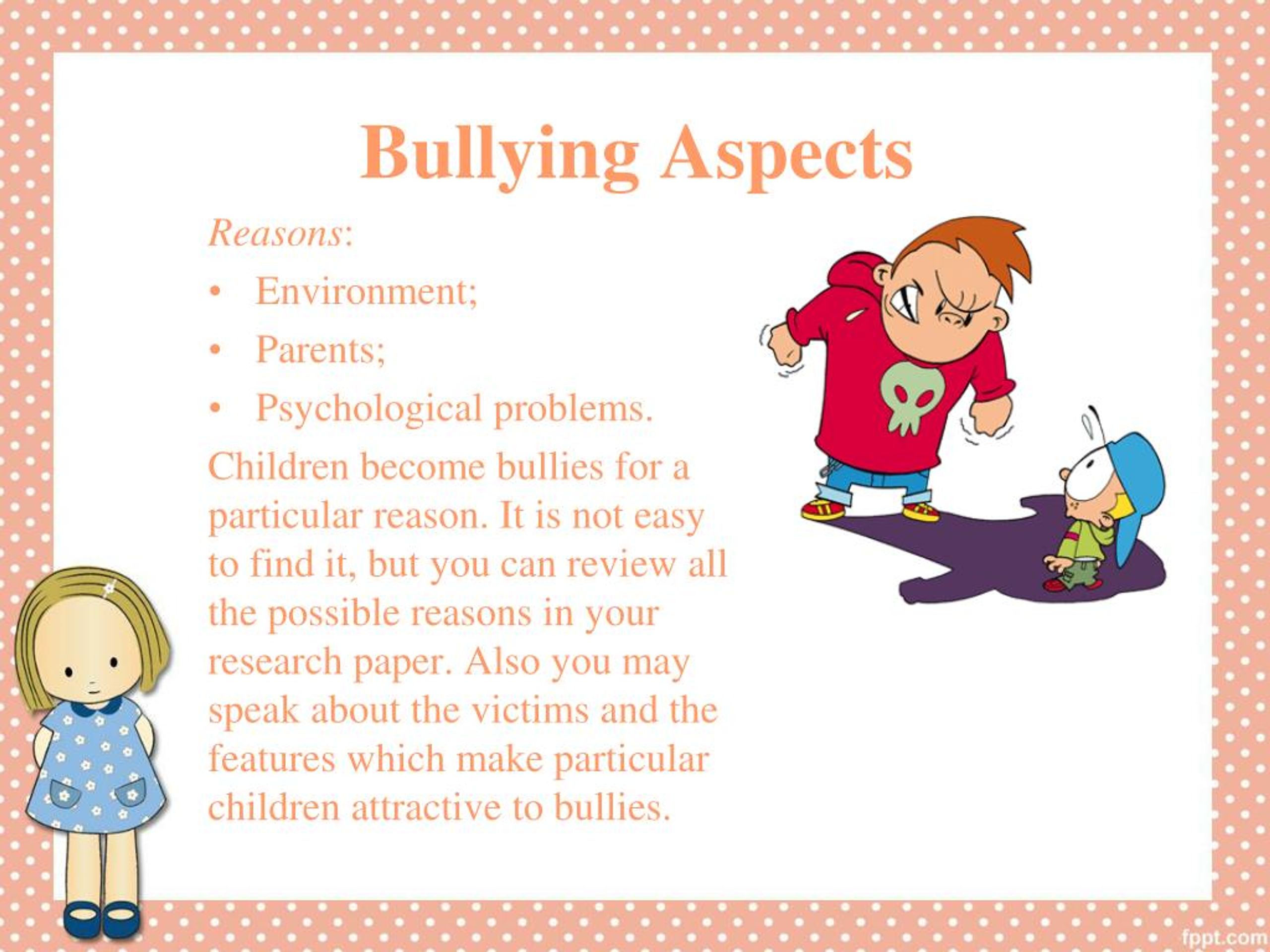 example of research topic about bullying