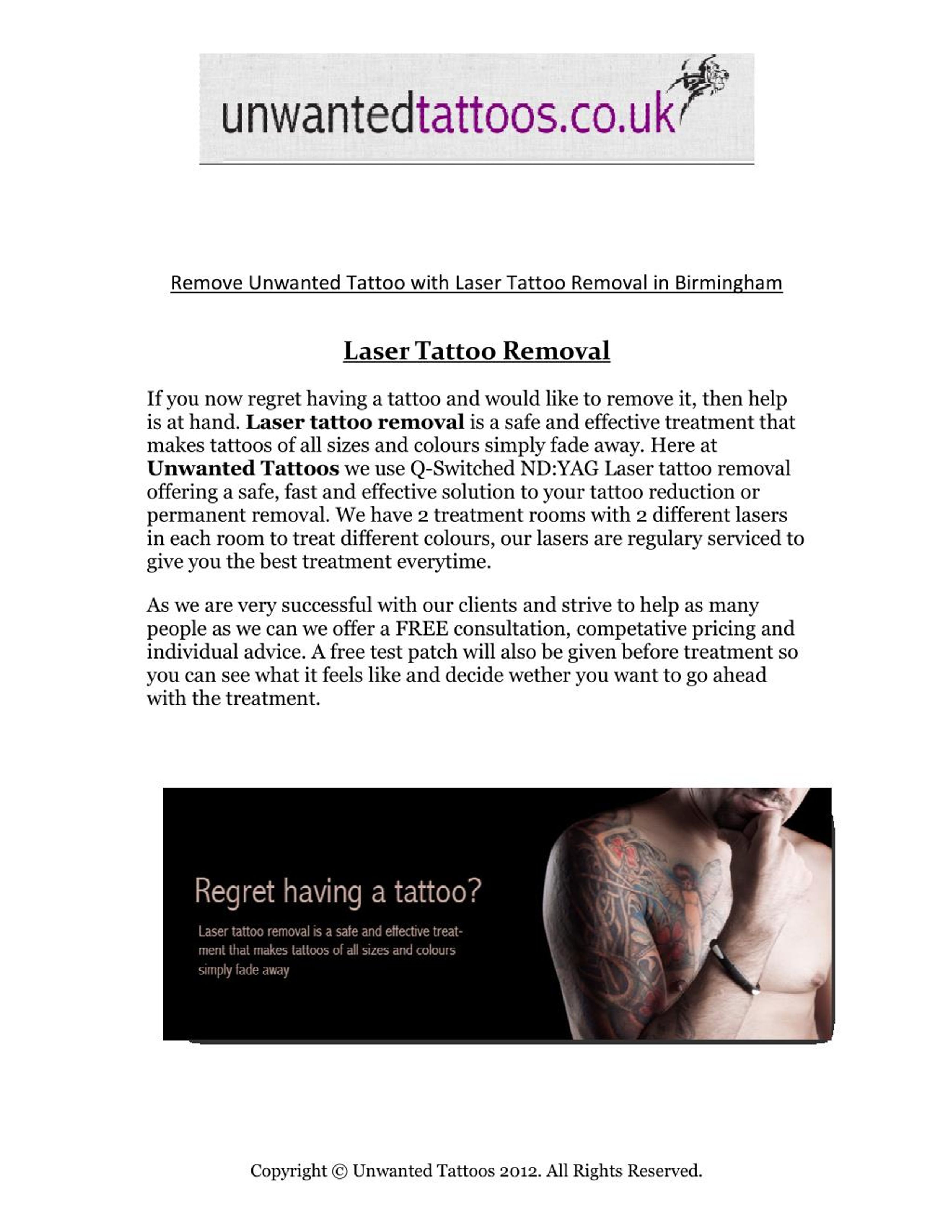 Unwanted Tattoo San Ramon | We Treat Unwanted Tattoo!