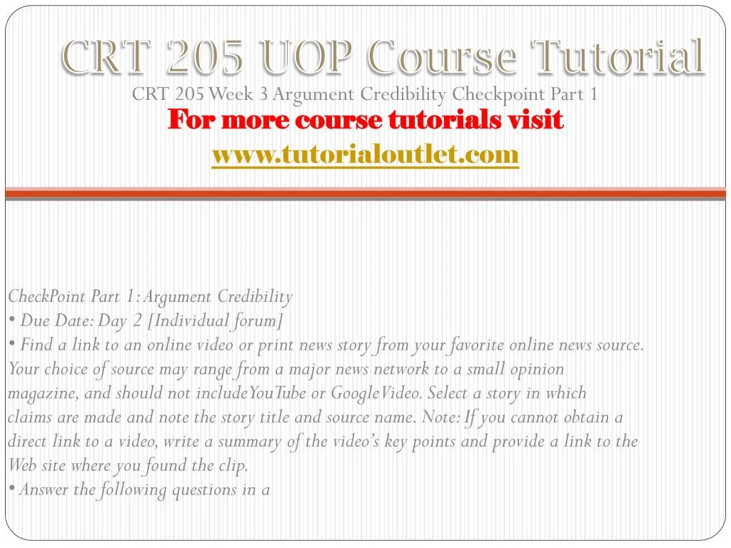 crt 205 final paper Find seanna’s answers to recent homework questions online on justanswer 800 word paper covering the following topics related to crt 205 final project. crt 205 final paper Find seanna’s answers to recent homework questions online on justanswer 800 word paper covering the following topics related to crt 205 final project.