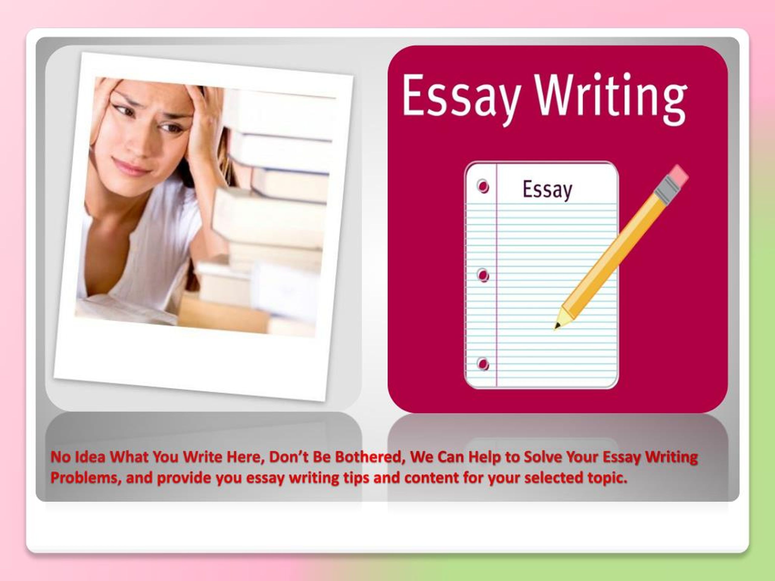 Do your essay. Writing essays Tahassoni.