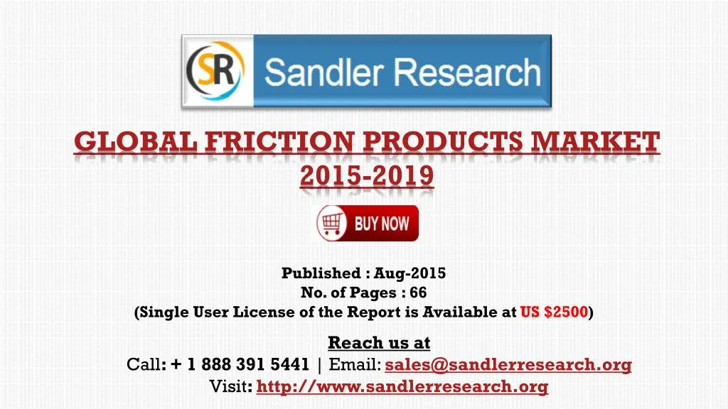 global friction products market 2015 2019 n.
