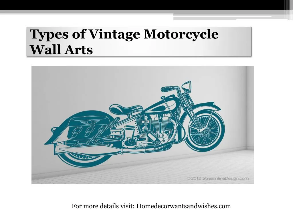 types of vintage motorcycle wall arts n.
