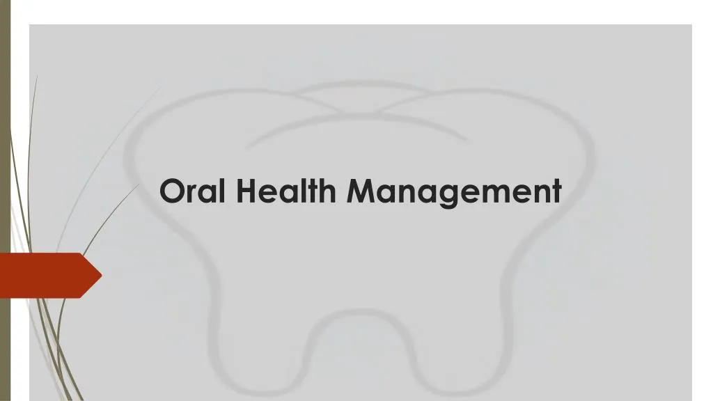 oral h ealth management n.