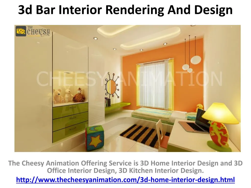 3d bar interior rendering and design n.