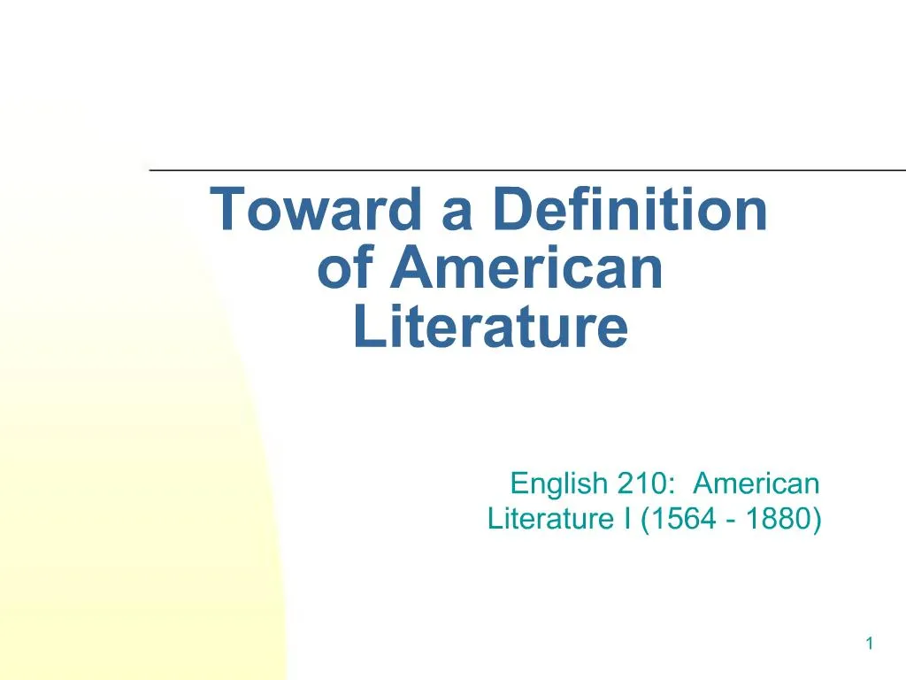 definition of american literature essay