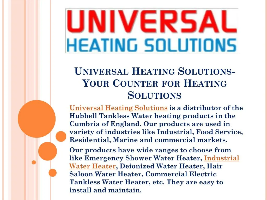 PPT Universal Heating Solutions Your Counter for Heating Solutions
